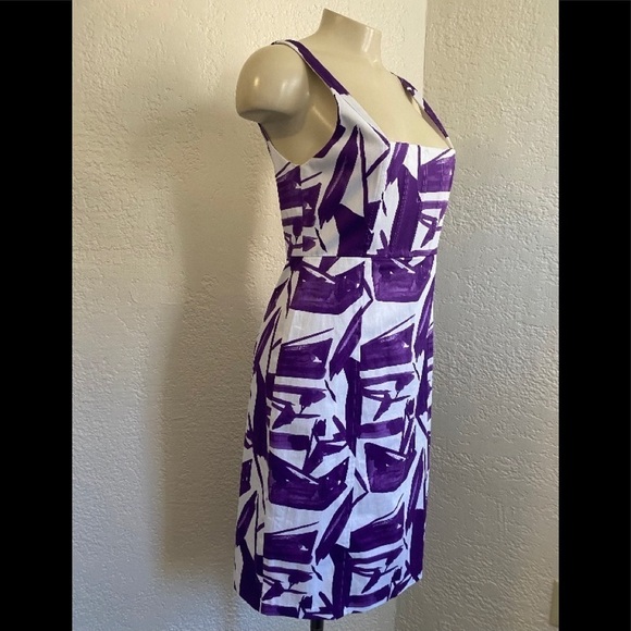 ALICE +OLIVIA  brushstroke print dress. M /L ?( missing) - Picture 2 of 7